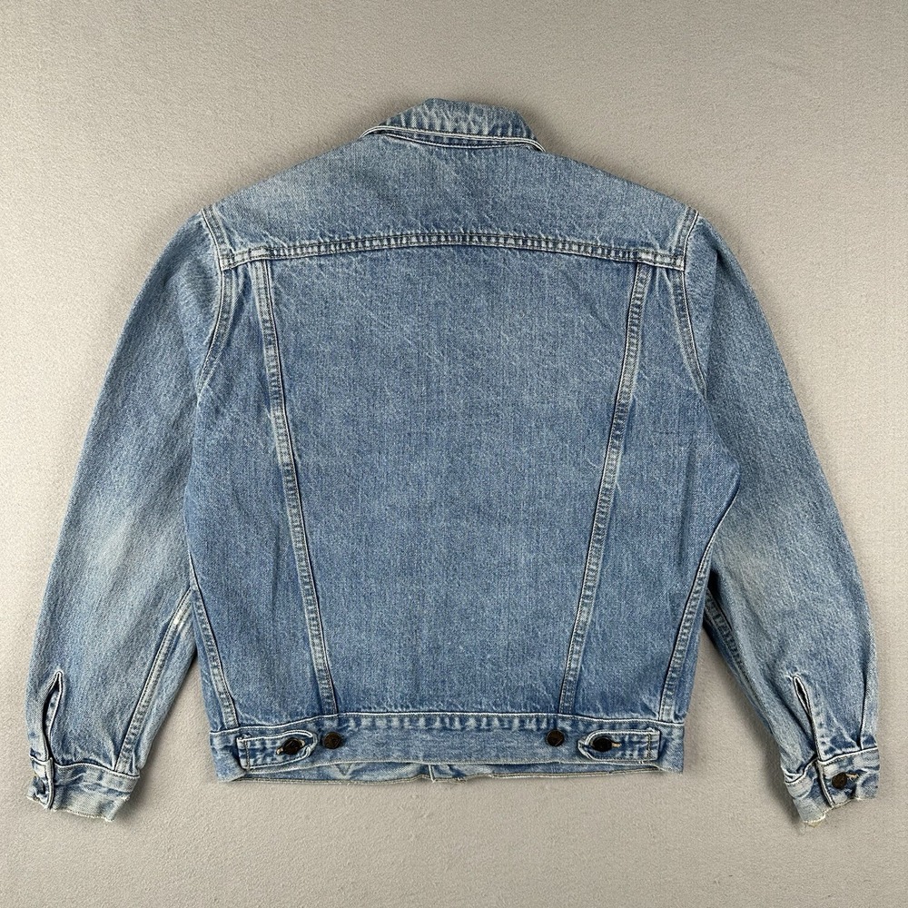 Vtg Guess Denim Trucker Jacket Men's Small Blue Denim Georges Marciano - Picture 15 of 16